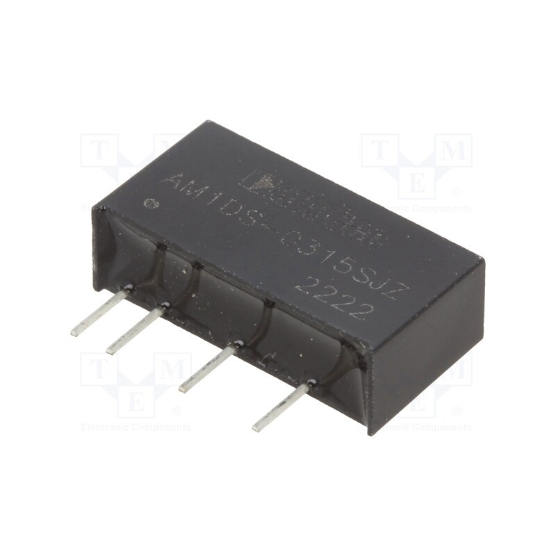 10 pcs : AM1DS-0315SJZ - Converter: DC/DC, 1W, Uin: 2.97÷3.63V, Uout: 15VDC, Iout: 67mA, SIP7