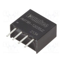 10 pcs : AM1SR-1203SJZ - Converter: DC/DC, 0.75W, Uin: 11.4÷12.6V, Uout: 3.3VDC, Iout: 200mA