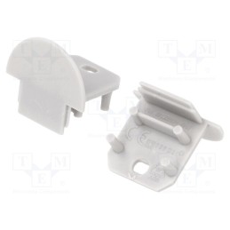 10 set : 96090022 -AS - Cap for LED profiles, grey, 2pcs, ABS, DEEP10