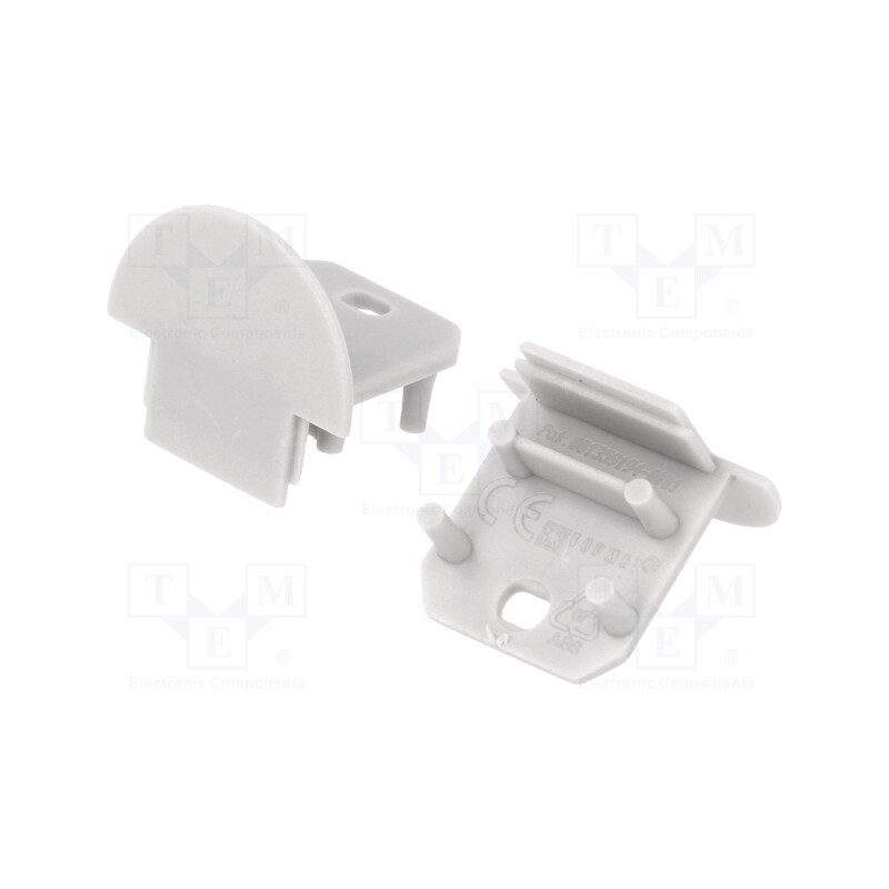 10 set : 96090022 -AS - Cap for LED profiles, grey, 2pcs, ABS, DEEP10