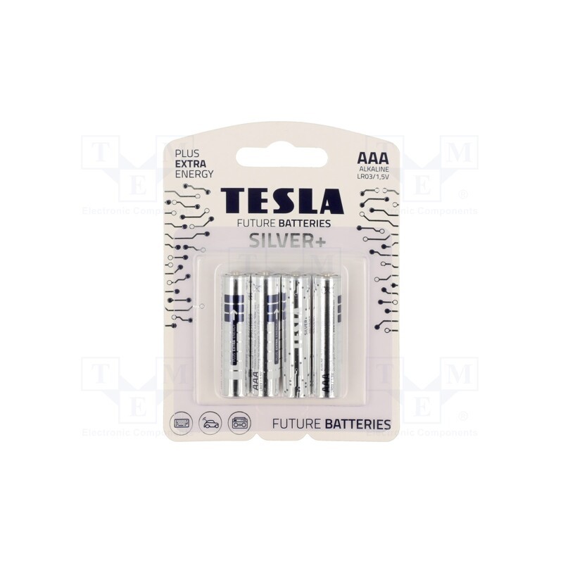 10 set : 8594183392363 - Battery: alkaline, 1.5V, AAA, non-rechargeable, Ø10.5x44.5mm