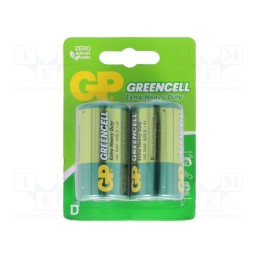 10 set : 13G U2 - Battery: zinc-carbon, 1.5V, D, non-rechargeable, 2pcs, GREENCELL