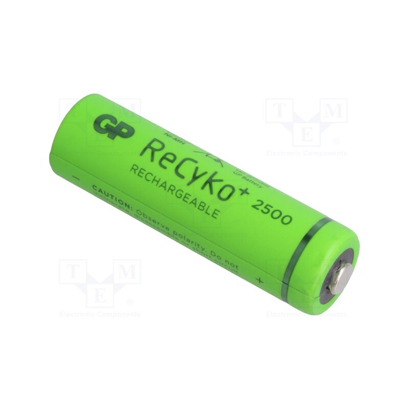 10 pcs : 250AAHC - Re-battery: Ni-MH, AA, 1.2V, 2500mAh, ReCyko+, bulk,industrial