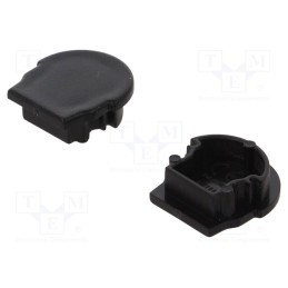 10 set : A1950002 -AS - Cap for LED profiles, black, 2pcs, ABS, UNI12