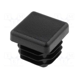 50 pcs : FIX-ST-20X20BK - Plugs, for profiles, Body: black, H: 16.5mm, Mat: LDPE, L: 20mm