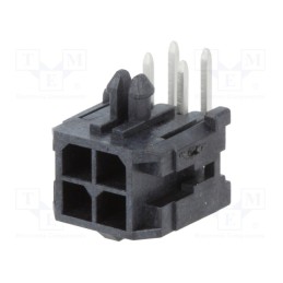 10 pcs : 430450401 - Socket, wire-board, male, Micro-Fit 3.0, 3mm, PIN: 4, THT, on PCBs