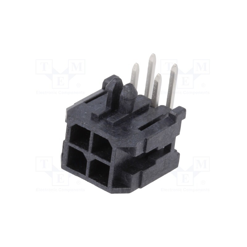 10 pcs : 430450402 - Socket, wire-board, male, Micro-Fit 3.0, 3mm, PIN: 4, Layout: 2x2