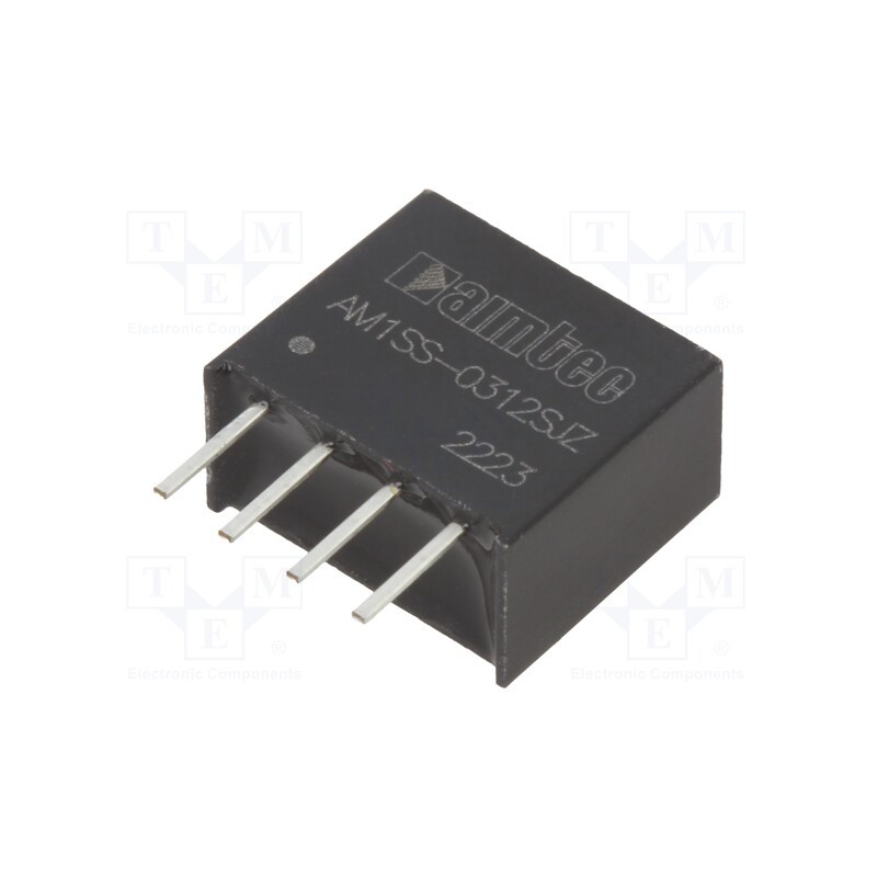 10 pcs : AM1SS-0312SJZ - Converter: DC/DC, 1W, Uin: 2.97÷3.63V, Uout: 12VDC, Iout: 83mA, SIP4