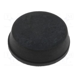 50 pcs : FIX-RF-032 - Self-adhesive foot, black, rubber, A: 12.7mm, B: 11.5mm, E: 4mm