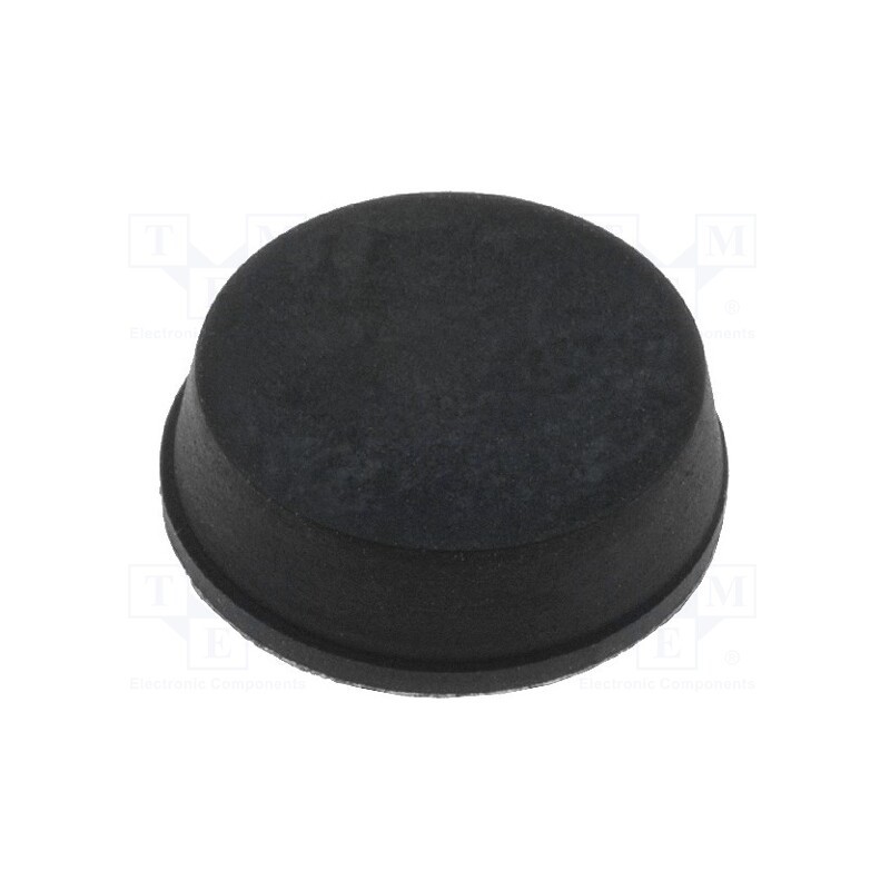 50 pcs : FIX-RF-032 - Self-adhesive foot, black, rubber, A: 12.7mm, B: 11.5mm, E: 4mm