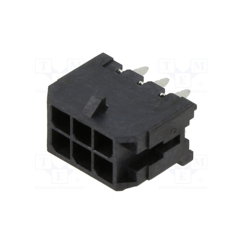 5 pcs : 430450614 - Socket, wire-board, male, Micro-Fit 3.0, 3mm, PIN: 6, Layout: 2x3
