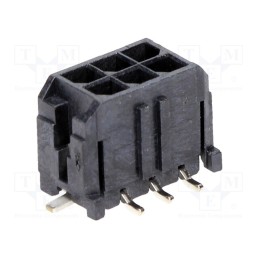 10 pcs : 430450618 - Socket, wire-board, male, Micro-Fit 3.0, 3mm, PIN: 6, Glow-Wire, SMT