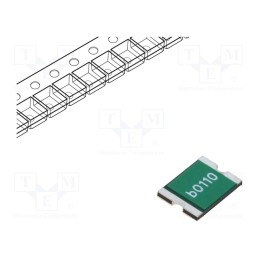 20 pcs : 0ZCF0110FF2C - Fuse: PTC polymer, 1.1A, Imax: 100A, 0ZCF, 2920