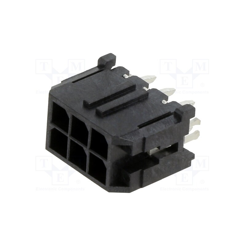 10 pcs : 430450624 - Socket, wire-board, male, Micro-Fit 3.0, 3mm, PIN: 6, Layout: 2x3