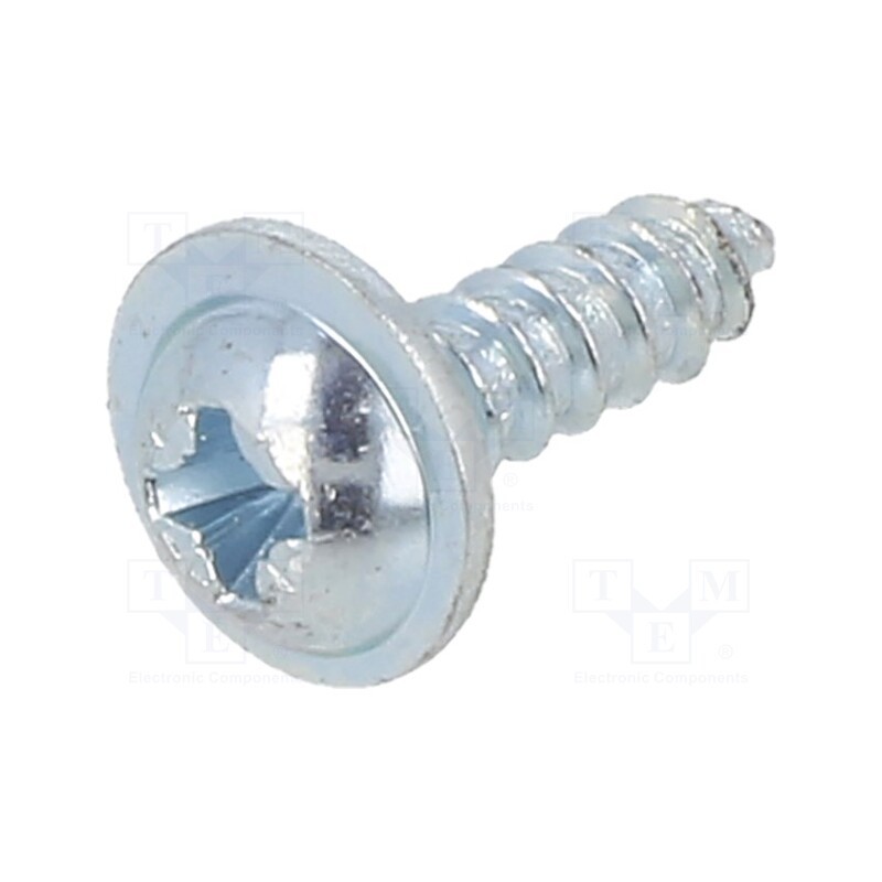 500 pcs : 2099845 - Screw, with flange, 2.9x9.5, Head: button, Pozidriv, PZ1, steel