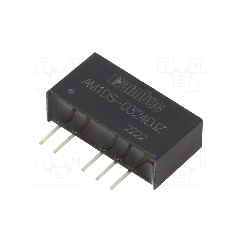 10 pcs : AM1DS-0324DJZ - Converter: DC/DC, 1W, Uin: 2.97÷3.63V, Uout: 24VDC, Uout2: -24VDC