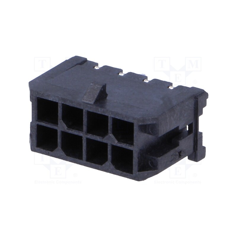 10 pcs : 430450812 - Socket, wire-board, male, Micro-Fit 3.0, 3mm, PIN: 8, THT, 5A, tinned