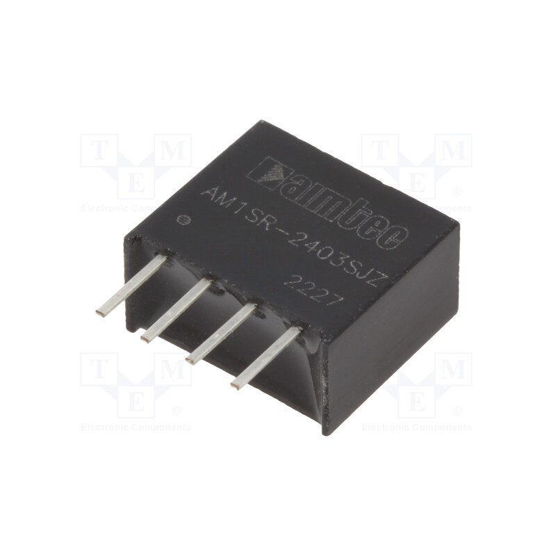 10 pcs : AM1SR-2403SJZ - Converter: DC/DC, 0.75W, Uin: 22.8÷25.2V, Uout: 3.3VDC, Iout: 200mA