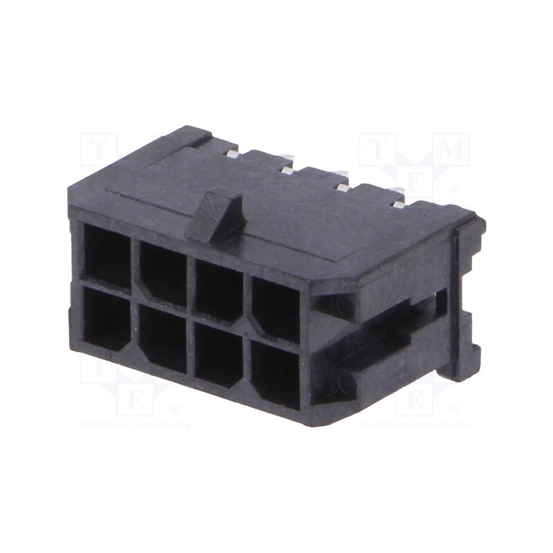 5 pcs : 430450814 - Socket, wire-board, male, Micro-Fit 3.0, 3mm, PIN: 8, THT, 8.5A, 600V