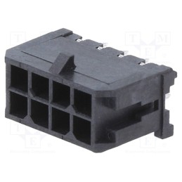 10 pcs : 430450827 - Socket, wire-board, male, Micro-Fit 3.0, 3mm, PIN: 8, Layout: 2x4