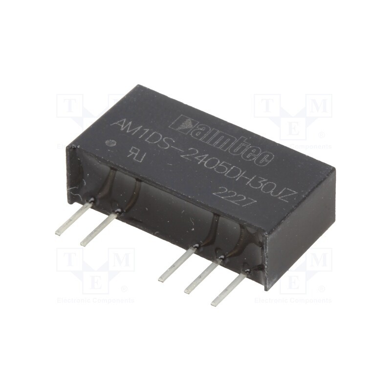 10 pcs : AM1DS-2405DH30JZ - Converter: DC/DC, 1W, Uin: 21.6÷26.4V, Uout: 5VDC, Uout2: -5VDC, SIP7