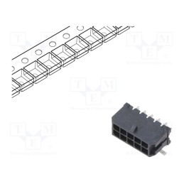 10 pcs : 430451009 - Socket, wire-board, male, Micro-Fit 3.0, 3mm, PIN: 10, Layout: 2x5