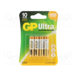 10 set : 24AU-U4 - Battery: alkaline, 1.5V, AAA,R3, non-rechargeable, Ø10.5x44.5mm