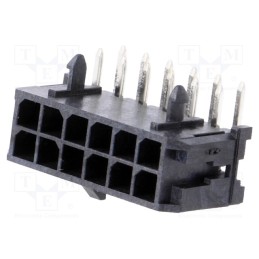 10 pcs : 430451200 - Socket, wire-board, male, Micro-Fit 3.0, 3mm, PIN: 12, THT, on PCBs