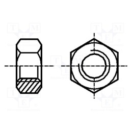 500 pcs : 1088211 - Nut, hexagonal, M2, 0.4, steel, Plating: zinc, H: 1.6mm, 4mm, BN 109