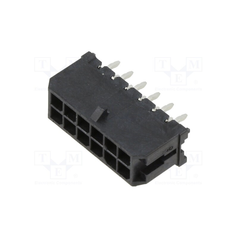 5 pcs : 430451213 - Socket, wire-board, male, Micro-Fit 3.0, 3mm, PIN: 12, Layout: 2x6