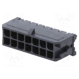 10 pcs : 430451413 - Socket, wire-board, male, Micro-Fit 3.0, 3mm, PIN: 14, Layout: 2x7
