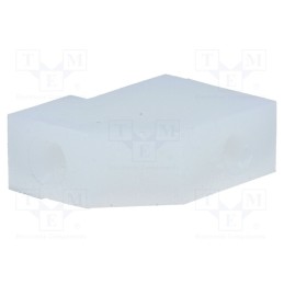 50 pcs : PCB-MB-01 - Bracket, polyamide, L: 16mm, H: 13mm, Body: natural, W: 6mm