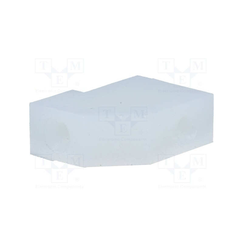 50 pcs : PCB-MB-01 - Bracket, polyamide, L: 16mm, H: 13mm, Body: natural, W: 6mm