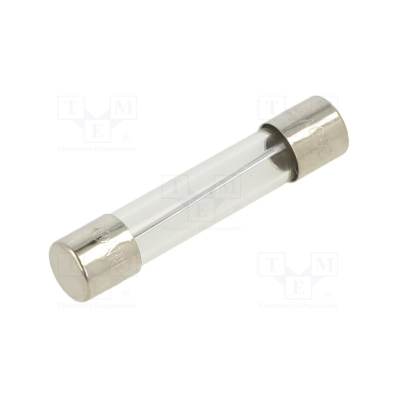 10 pcs : FSA-6.3A - Fuse: fuse, quick blow, 6.3A, 250VAC, glass, 6.3x32mm, brass, FSA