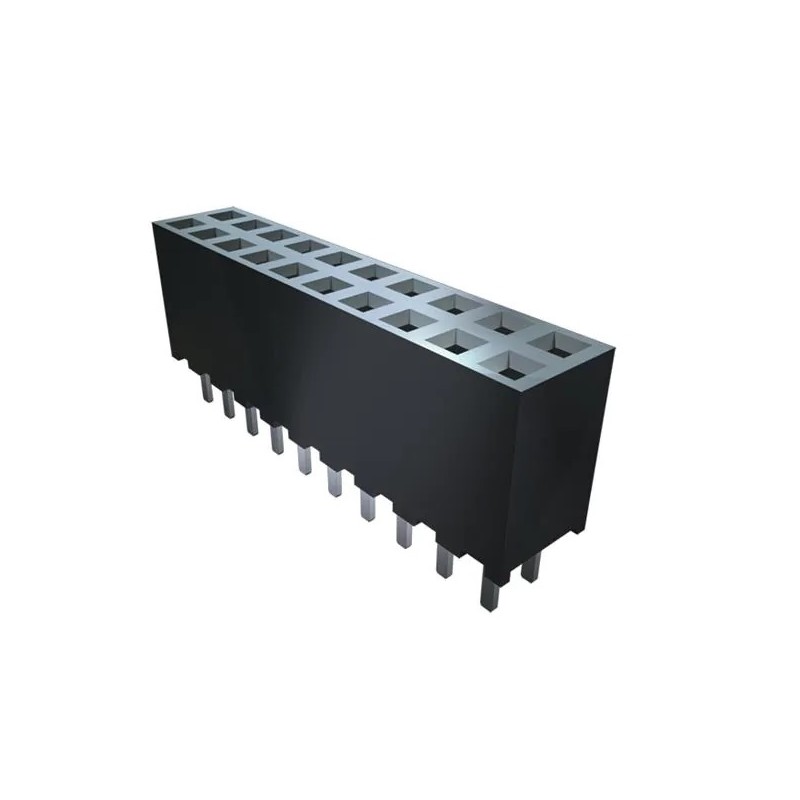 2 pcs - Samtec SQW Series Vertical Surface Mount, Through Hole PCB Socket, 16-Contact, 2-Row, 2mm Pitch, Through Hole