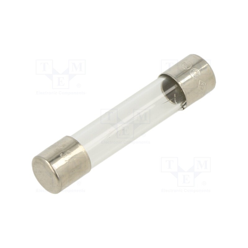 10 pcs : FSA-3A - Fuse: fuse, quick blow, 3A, 250VAC, glass, 6.3x32mm, brass, FSA, bulk