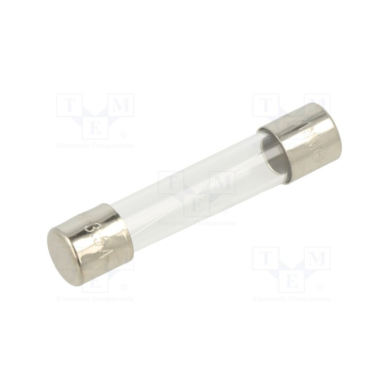 10 pcs : FSA-3.5A - Fuse: fuse, quick blow, 3.5A, 250VAC, glass, 6.3x32mm, brass, FSA