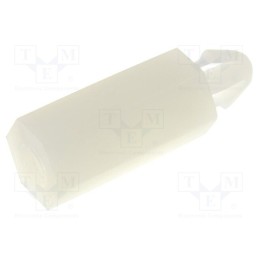 50 pcs : FIX-MAE-12TV - PCB distance, polyamide, L: 12mm, natural, Spanner: 5.5mm