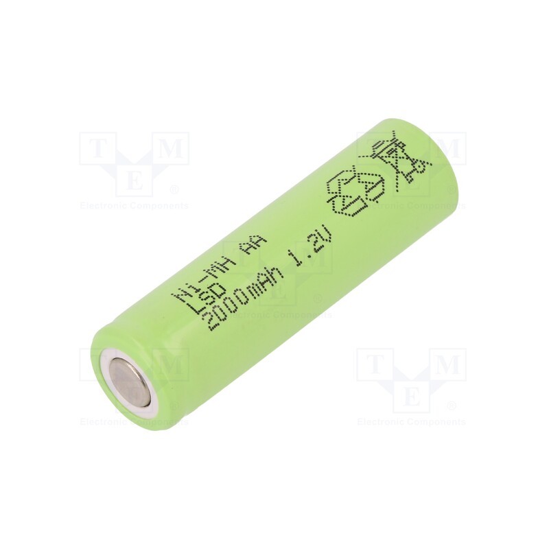 10 pcs : AA2000E - Re-battery: Ni-MH, AA, 1.2V, 2000mAh, Ø14.5x49mm
