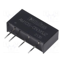 10 pcs : AM1DS-0509SJZ - Converter: DC/DC, 1W, Uin: 4.5÷5.5V, Uout: 9VDC, Iout: 112mA, SIP7