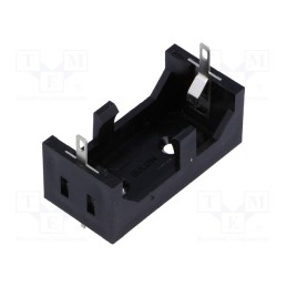 10 pcs : BX0123 - Holder, CR123A,R123, Batt.no: 1, soldering lugs, black, UL94V-0