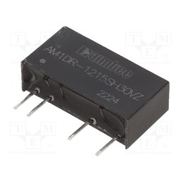 10 pcs : AM1DR-1215SH30VZ - Converter: DC/DC, 1W, Uin: 11.4÷12.6V, Uout: 15VDC, Iout: 67mA, SIP7