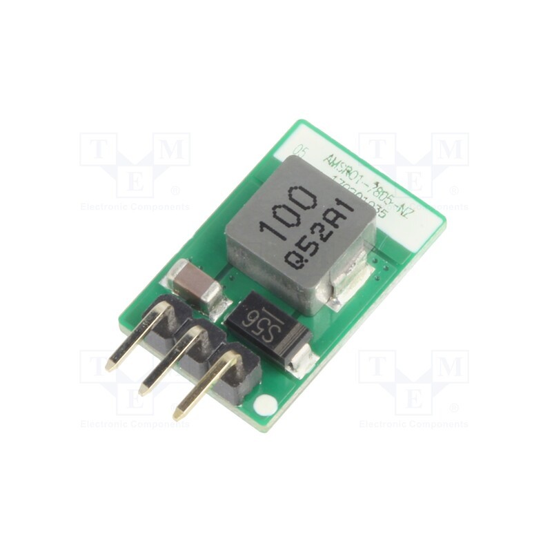 10 pcs : AMSRO1-7805-NZ - Converter: DC/DC, 1.5W, Uin: 8÷27V, Uout: -5VDC, Iout: 300mA, SIP3