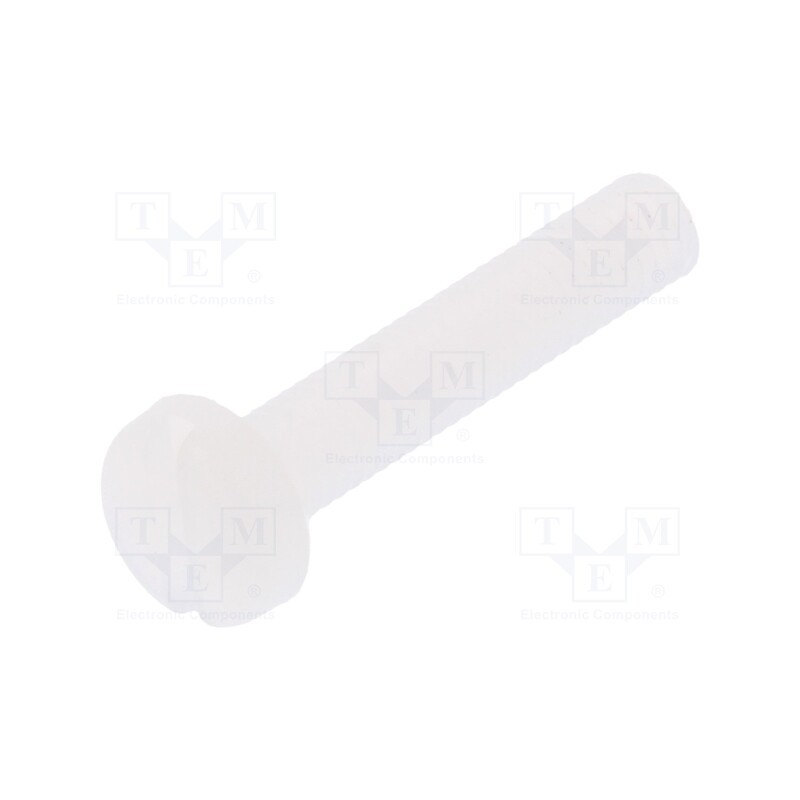 50 pcs : 8G204M3X16 - Screw, M3x16, 0.5, Head: cheese head, slotted, 0,9mm, polyamide