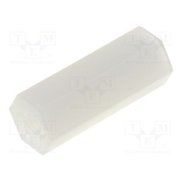 50 pcs : FIX-HP2-12 - Screwed spacer sleeve, hexagonal, polyamide, M2, L: 12mm