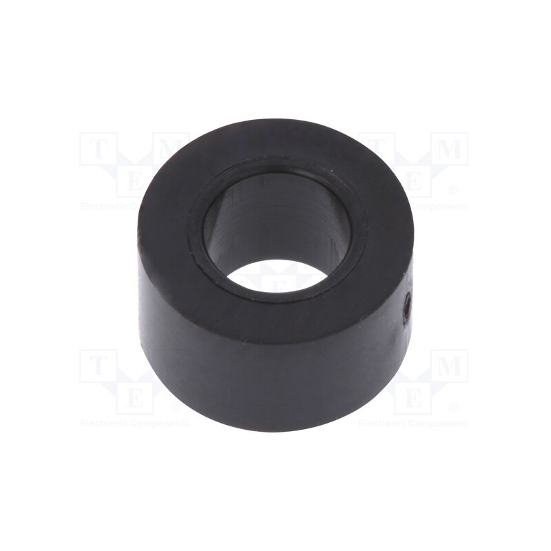 100 pcs : KDR04 - Spacer sleeve, cylindrical, polystyrene, L: 4mm, Øout: 7mm, black