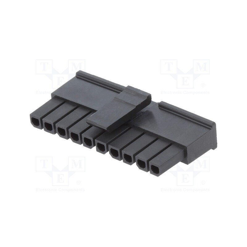 10 pcs : 436451000 - Plug, wire-board, female, Micro-Fit 3.0, 3mm, PIN: 10, w/o contacts