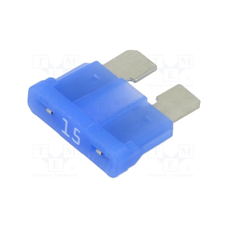 10 pcs : 0287015.L - Fuse: fuse, 15A, 32VDC, push-in, automotive, 19mm, tin alloy, ATOF