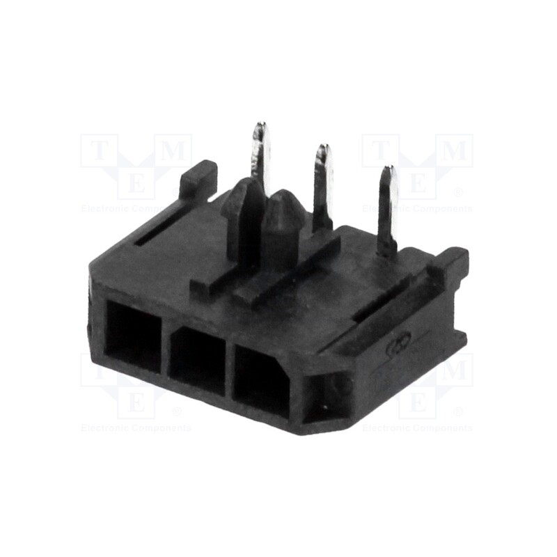 10 pcs : 436500300 - Socket, wire-board, male, Micro-Fit 3.0, 3mm, PIN: 3, THT, 5A, tinned