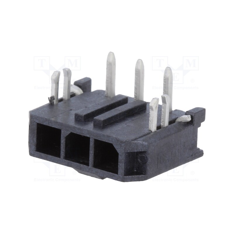 10 pcs : 436500304 - Socket, wire-board, male, Micro-Fit 3.0, 3mm, PIN: 3, Glow-Wire, THT